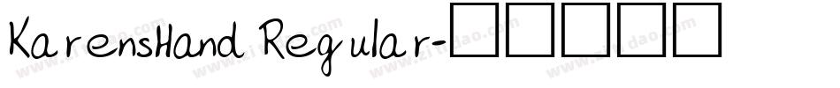 KarensHand Regular字体转换